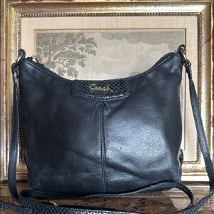 Coach Black Leather Crossbody Bag